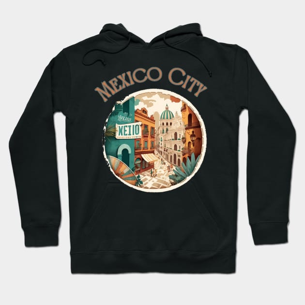 Mexico City Travel Streetscape Mexico - Travelling Hoodie by stickercuffs